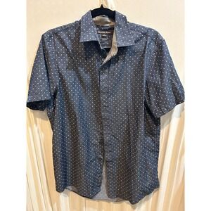 Michael Kors Mens‎ Classic Fit Short Sleeve Button Down Polka Dot Shirt